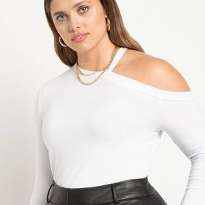 Long Sleeve Asymmetrical Ripped Cutout Top